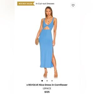 l*space Blue Cut-Out Dress